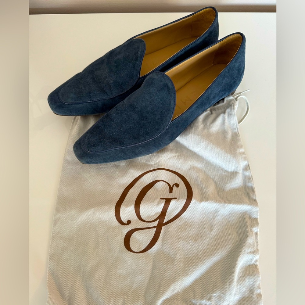 M. Gemi Navy Suede Loafers